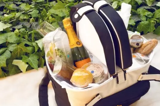 Just an FYI, The Modern's champagne picnic basket does not come with champagne